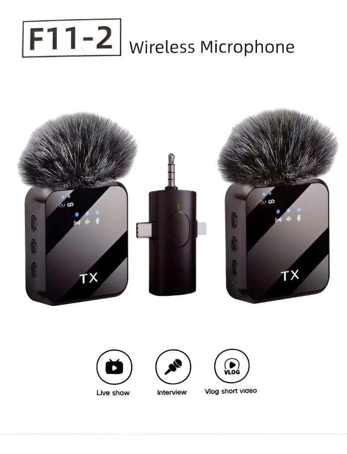 Micrófono inalámbrico solapa F11-2
