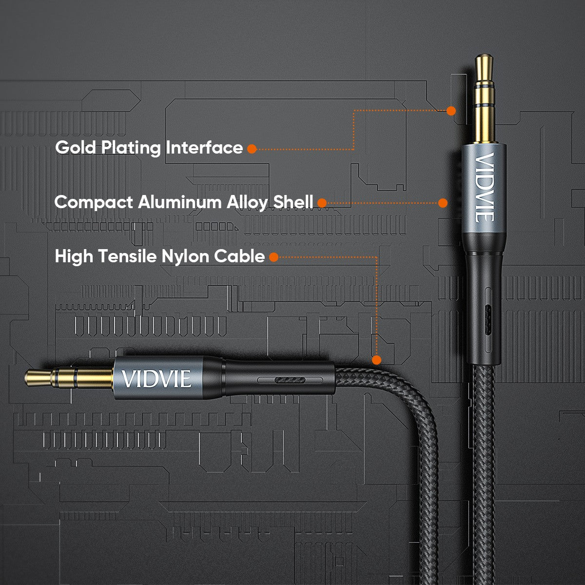 Cable auxiliar de audio AL1110 de 3,5 mm