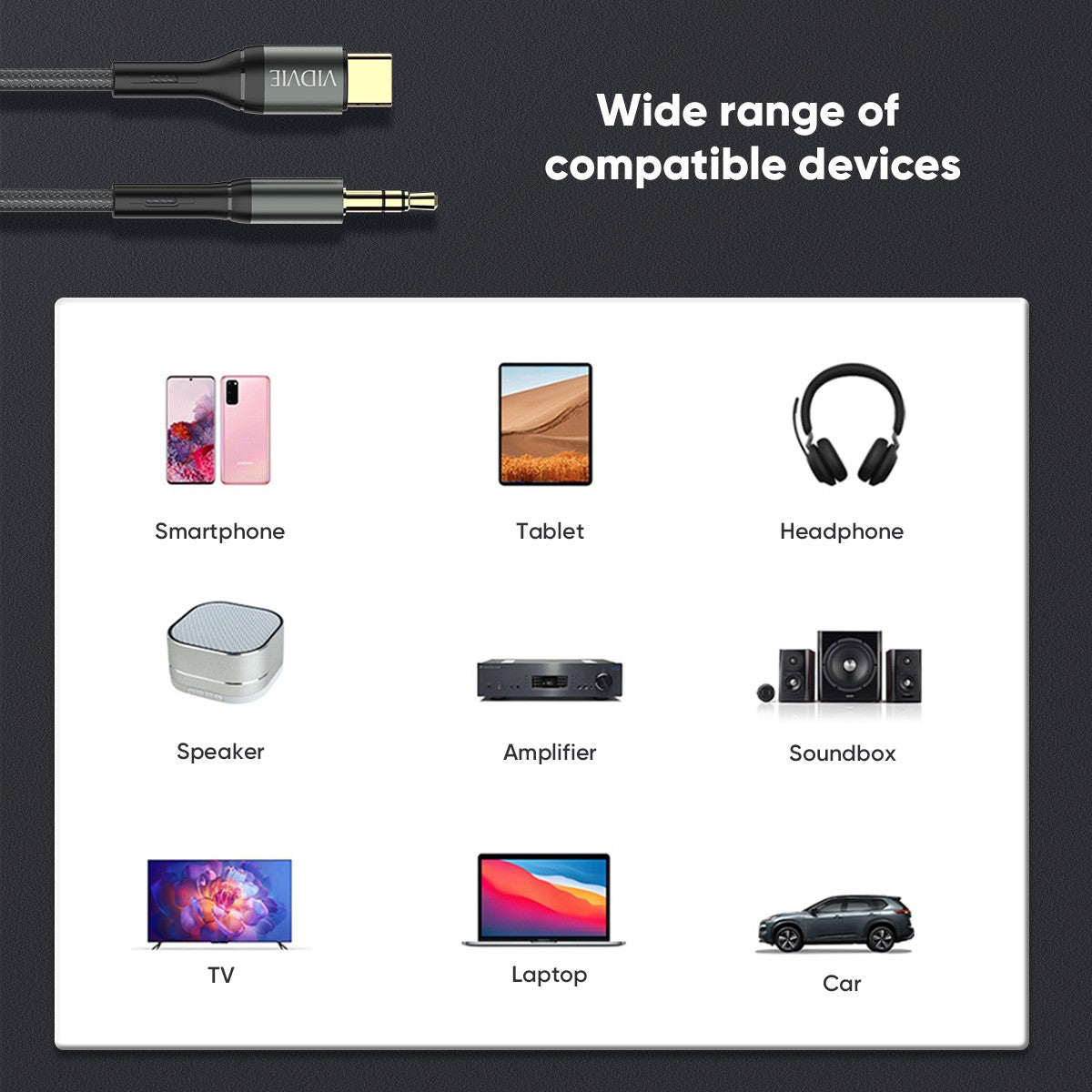 Cable auxiliar de audio tipo C AL1111