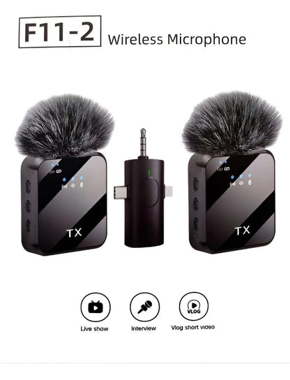 Micrófono inalámbrico solapa F11-2